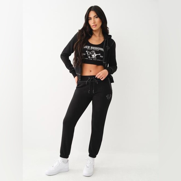 True Religion Pants - True Religion🧲 Gold Metallic Logo Jogger, Size M